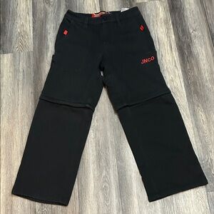 JNCO Black Pants with Red Details
